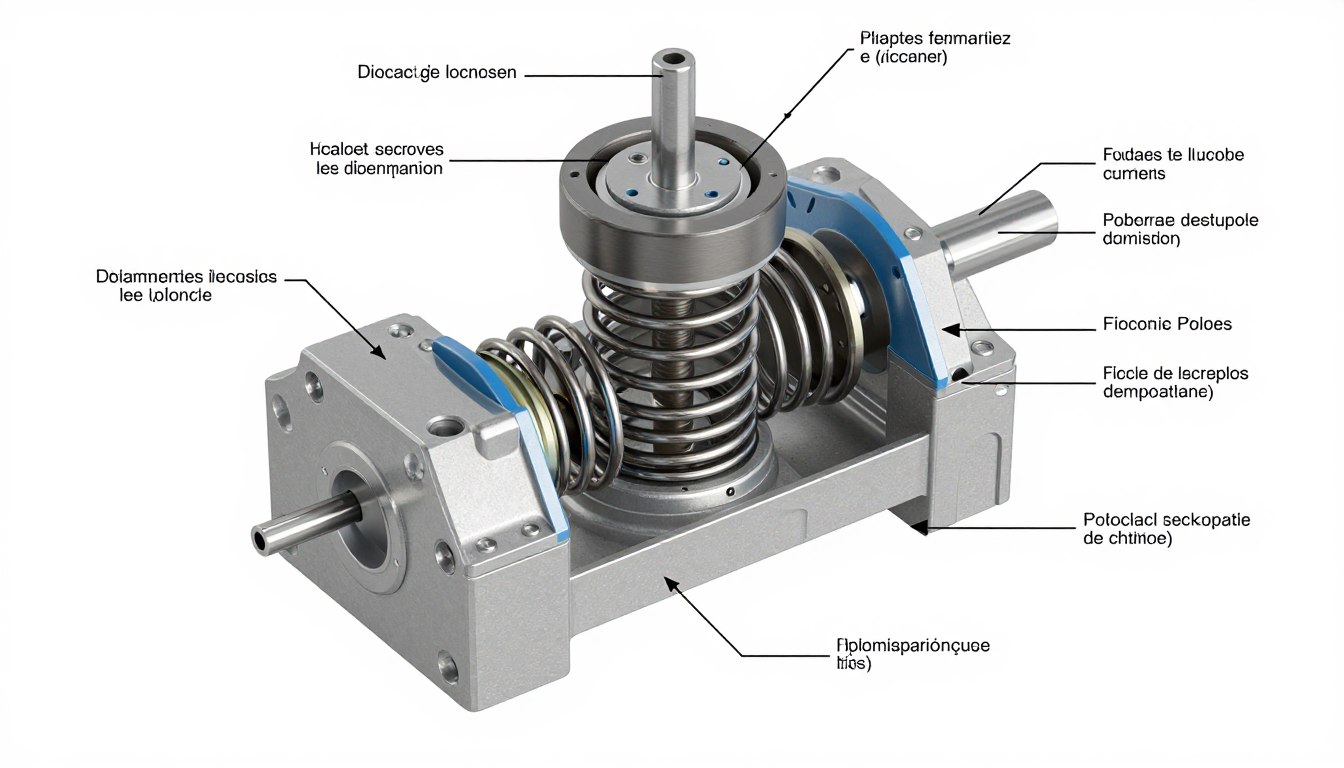 Schéma détaillé du fonctionnement d'une électrovanne avec coupe transversale montrant le solénoïde, le piston, la membrane et les circuits de fluide