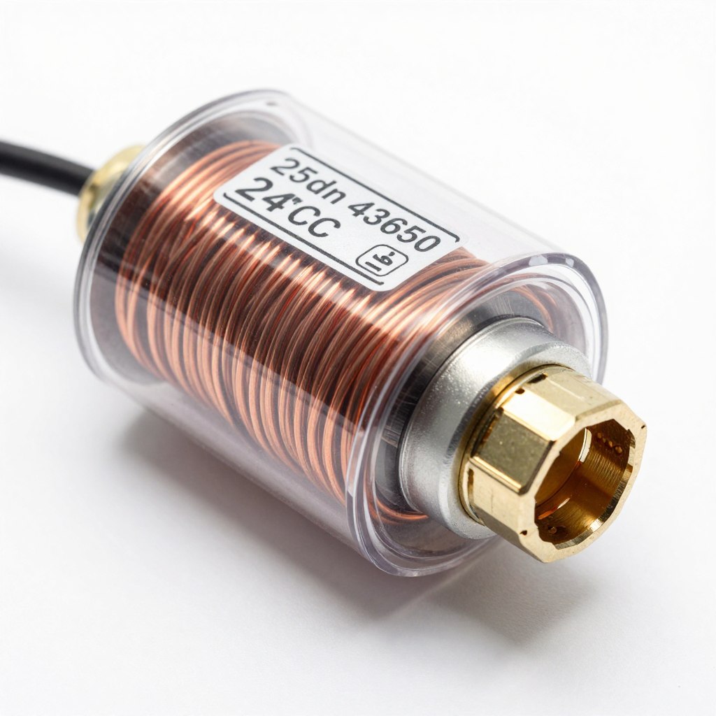 Bobine électrovanne 24VDC avec connecteur DIN et spécifications Bobine électrovanne 24VDC avec connecteur DIN et spécifications