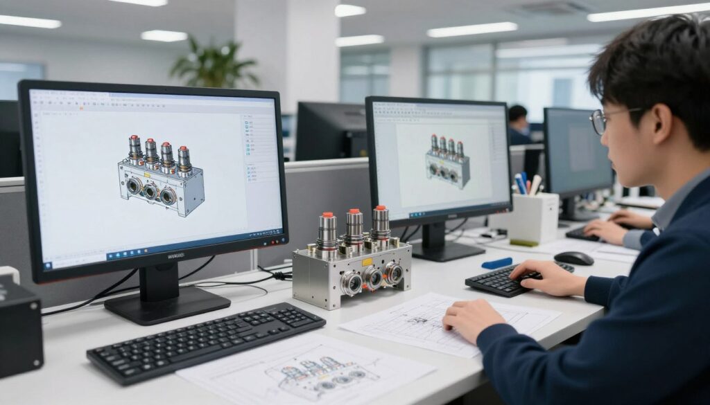 Bureau d'études MAIKONG travaillant sur personnalisation électrovanne client