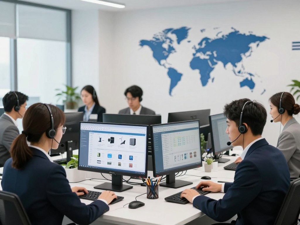 Bureau moderne de MAIKONG avec équipe commerciale internationale