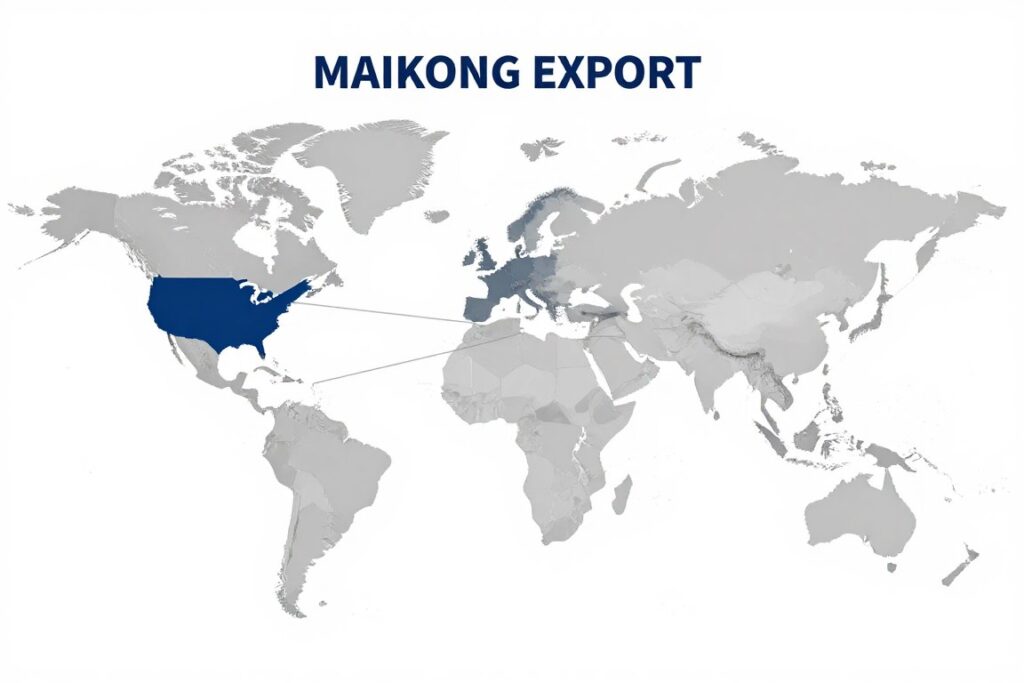 Carte mondiale exports MAIKONG électrovannes présence internationale