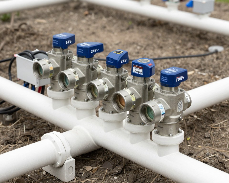 Collecteur électrovannes 24V irrigation automatique 6 zones