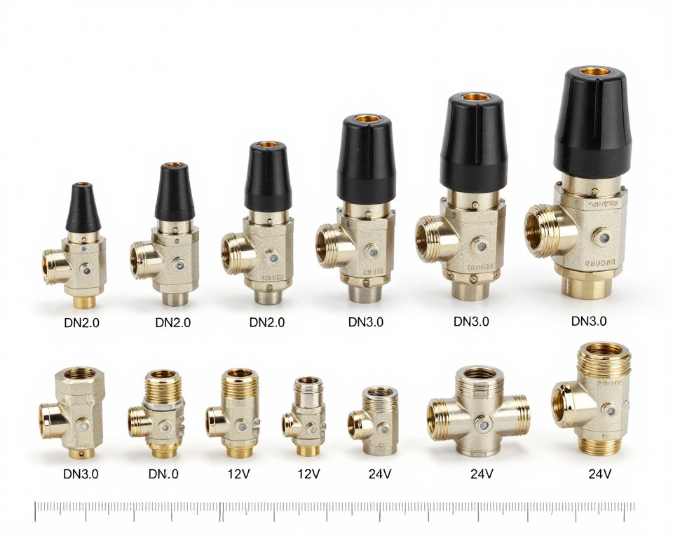 Comparaison côte à côte électrovannes canister différentes spécifications