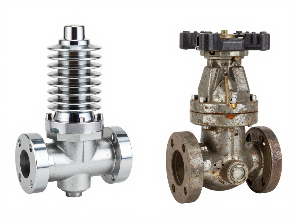 Comparaison électrovanne neuve et électrovanne endommagée irréparable Comparaison électrovanne neuve et électrovanne endommagée irréparable