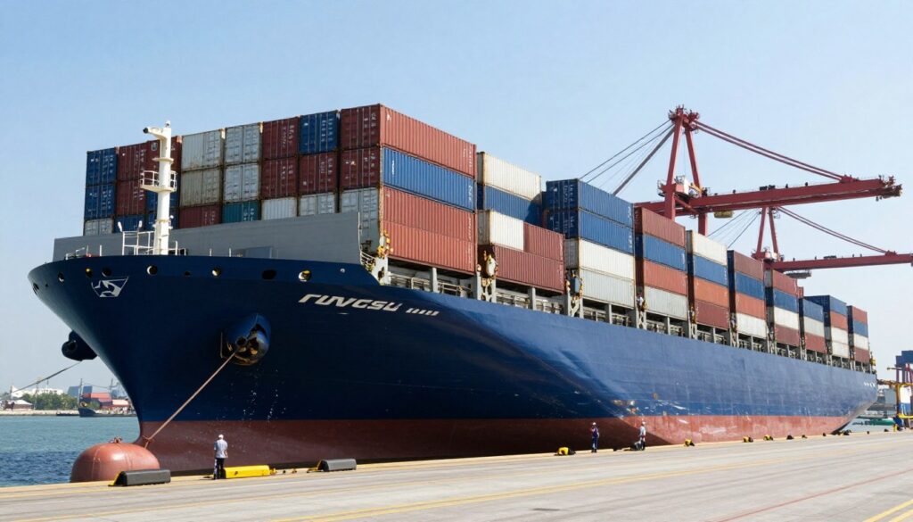 Container maritime transport Chine France