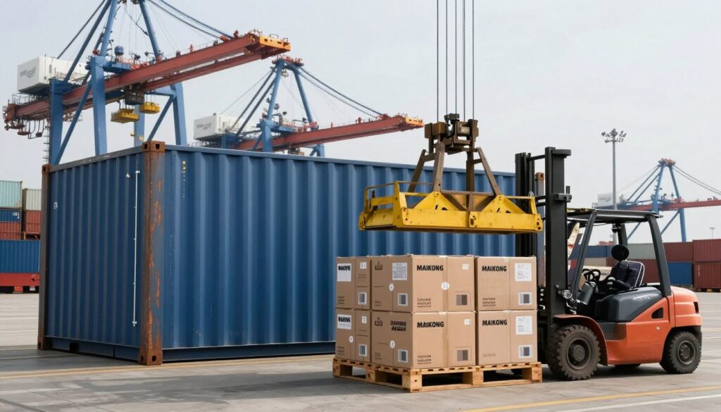 Conteneur maritime pour expédition internationale