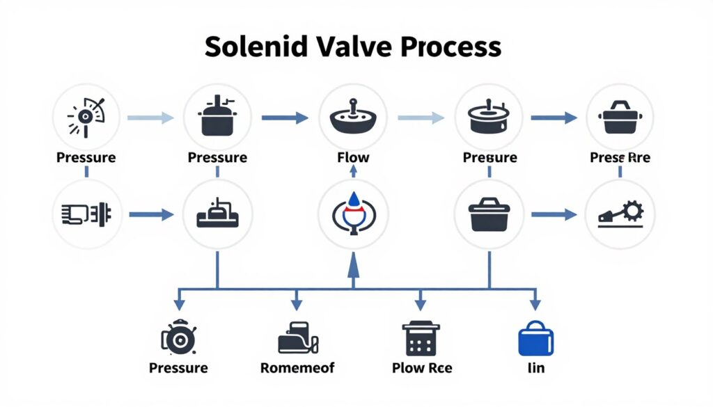 Diagramme sélection électrovanne 24V selon pression débit