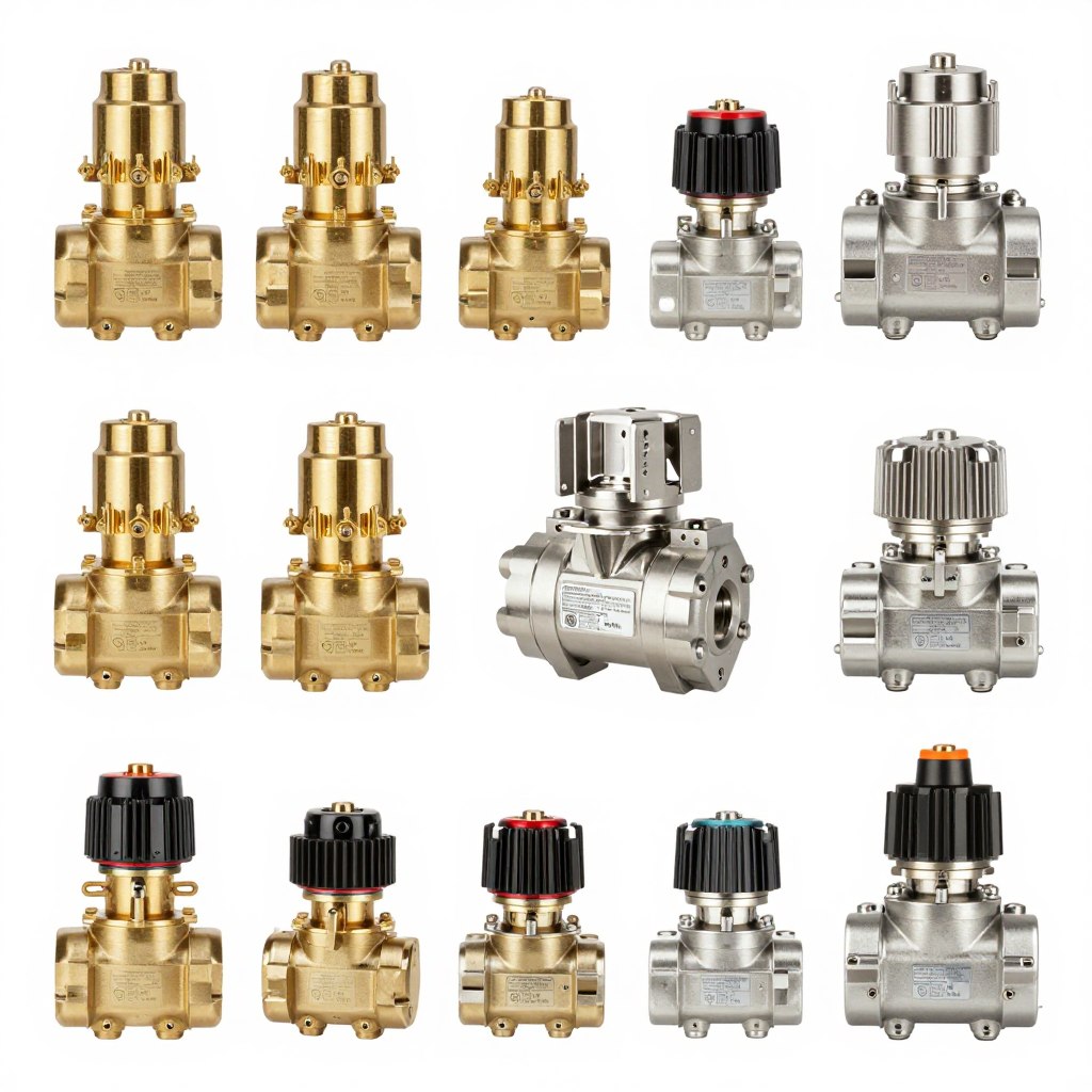Différents modèles d'électrovannes 220V MAIKONG alignés