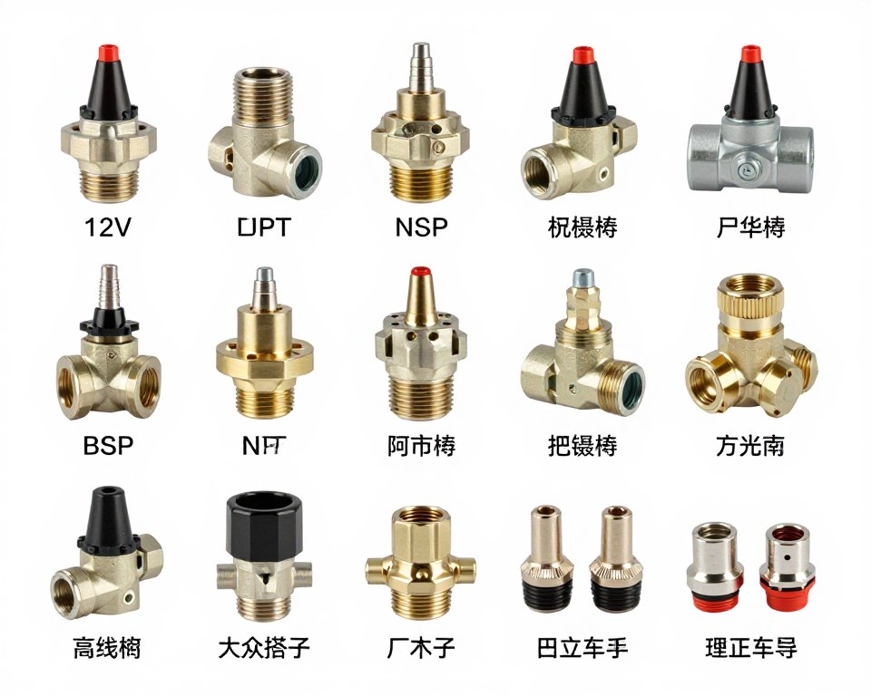 Différents types de raccordements pour électrovannes hydrauliques 12V