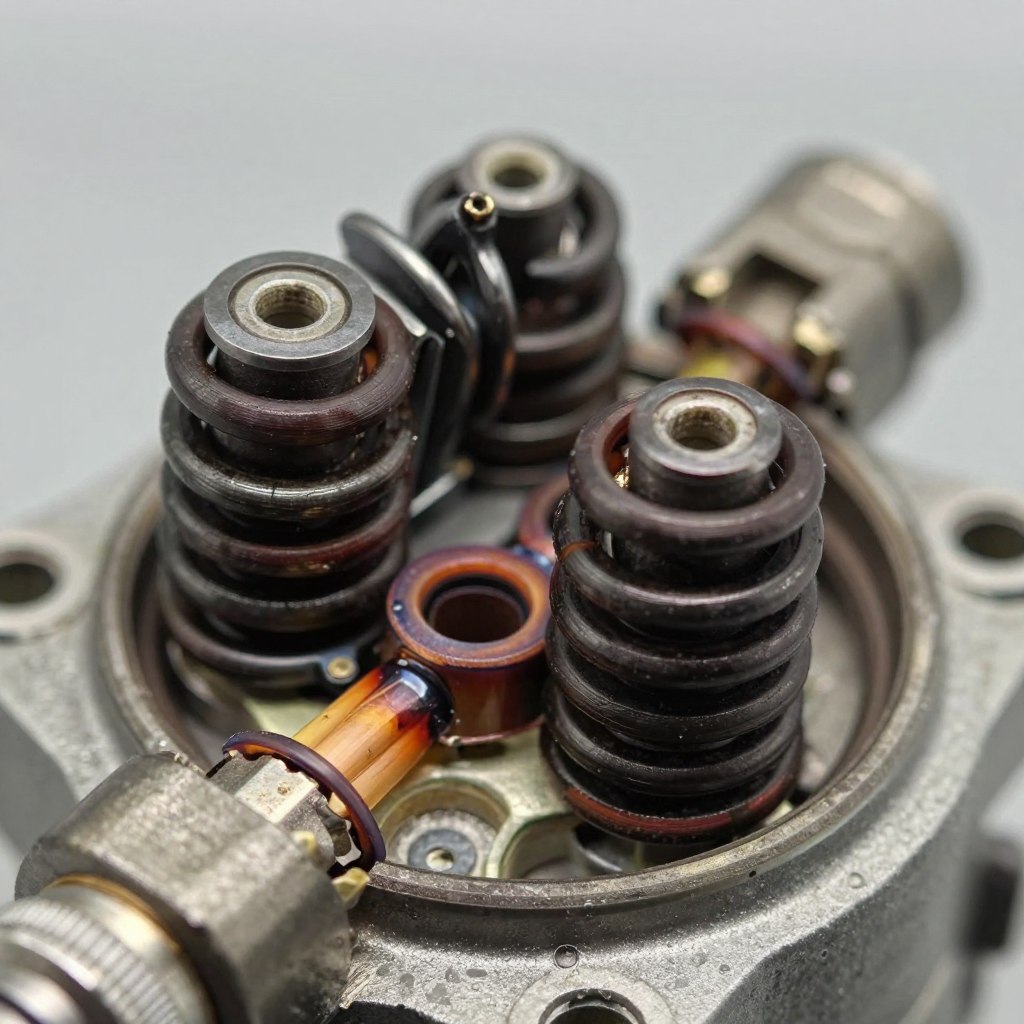 Électrovanne défaillante montrant bobine brûlée et connecteur endommagé