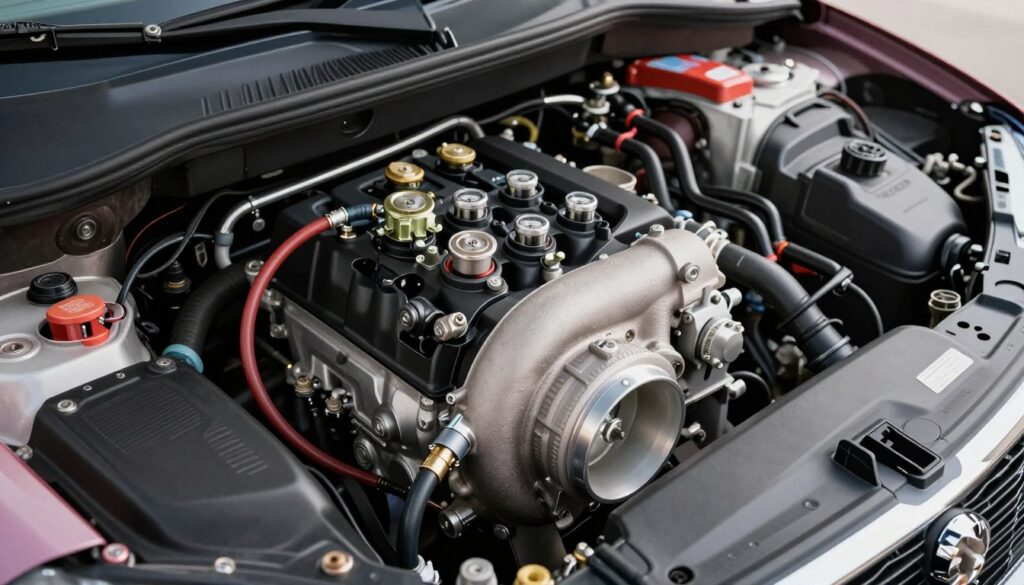 Électrovanne turbo installée moteur Peugeot 308 1.6 HDI