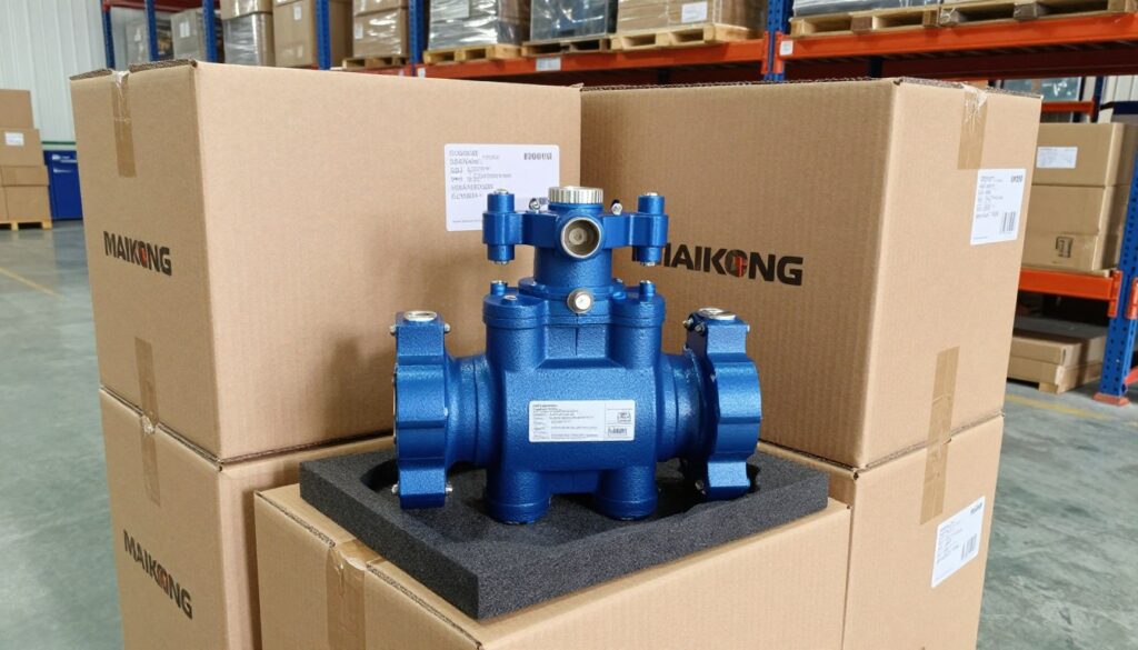 Emballage professionnel d'électrovannes hydrauliques MAIKONG pour export