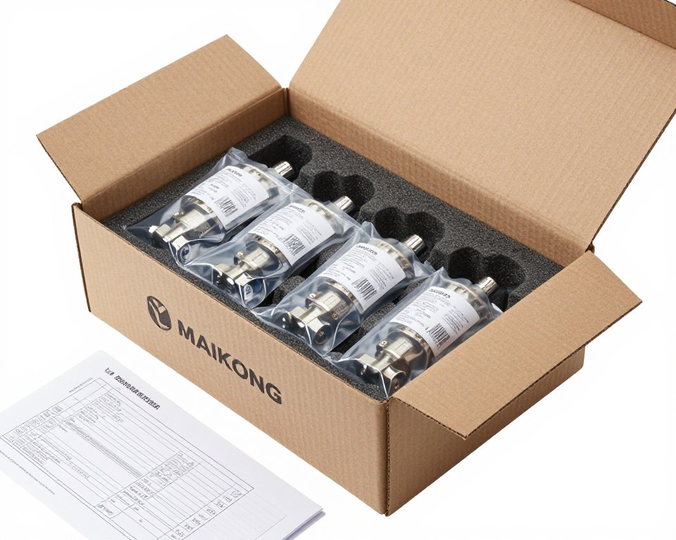 Emballage professionnel électrovannes MAIKONG carton export