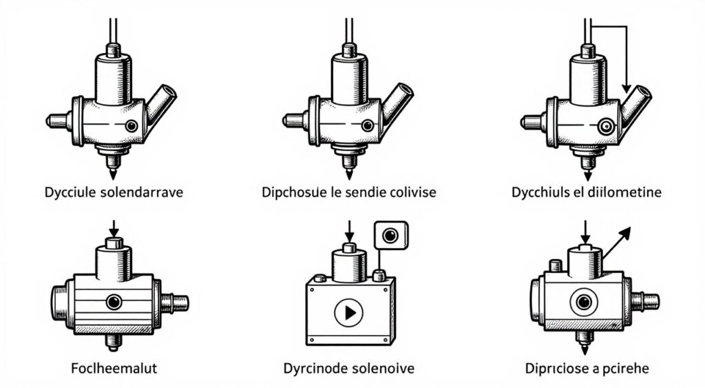 Exemples de configurations d'électrovannes hydrauliques selon les applications