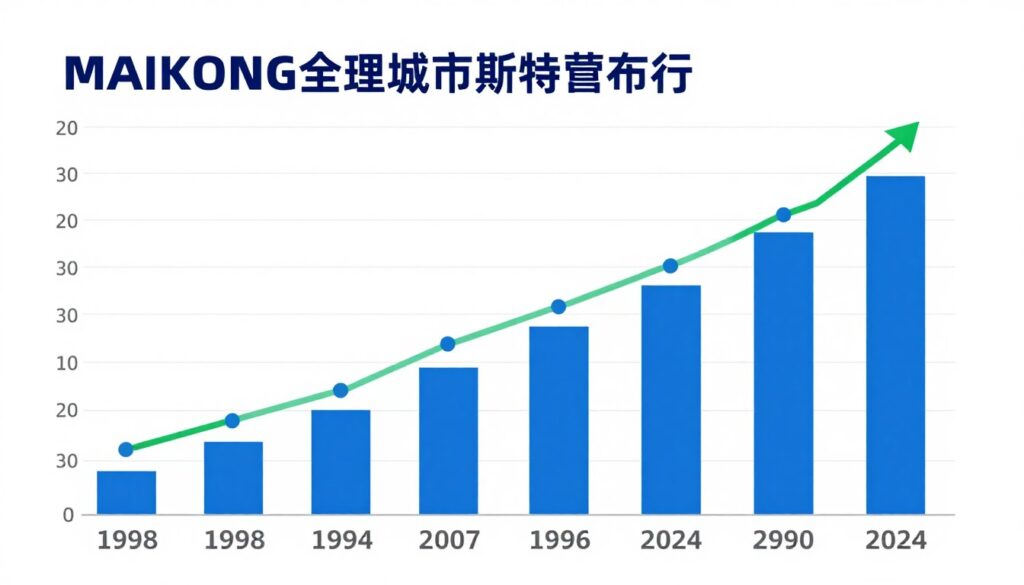 Graphique de croissance MAIKONG montrant évolution chiffre d'affaires et satisfaction client Graphique de croissance MAIKONG montrant évolution chiffre d'affaires et satisfaction client