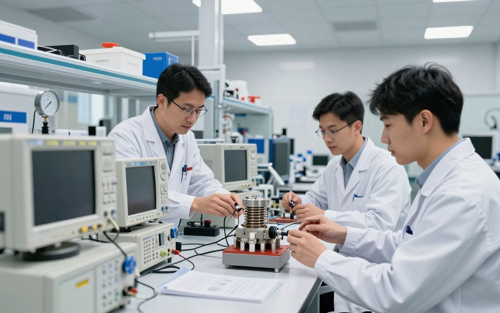 Ingénieurs MAIKONG en laboratoire de développement