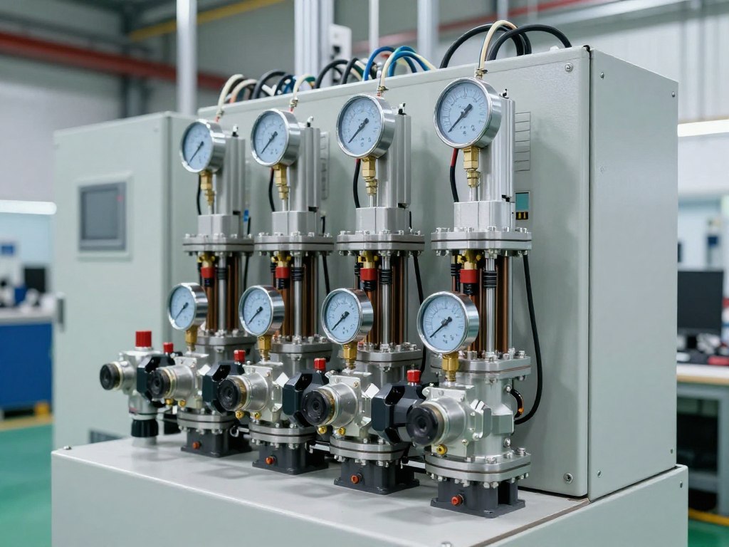 Installation industrielle électrovanne système hydraulique automatisé
