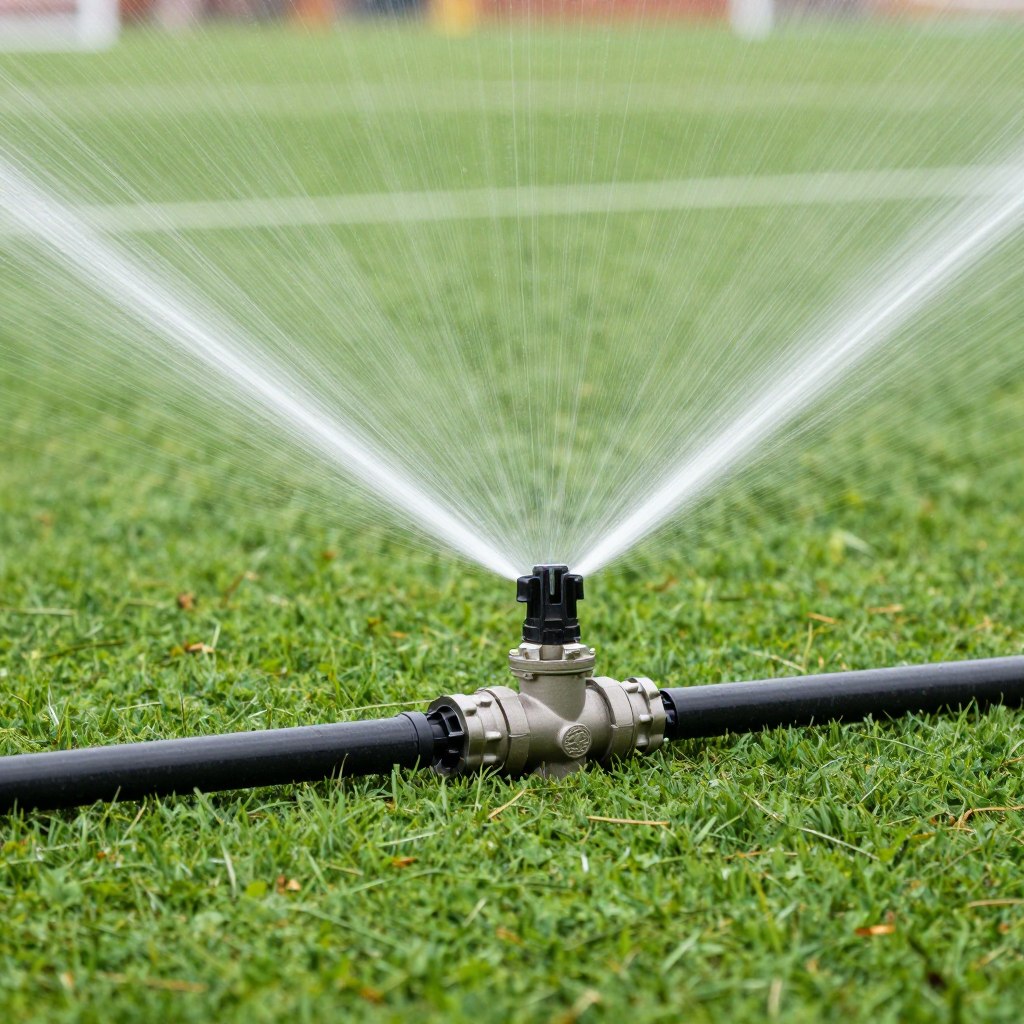 Irrigation de terrain sportif avec électrovannes