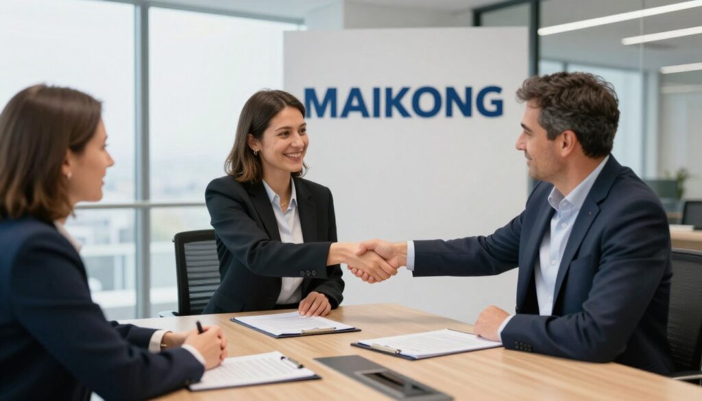 Partenariat distributeur MAIKONG France réunion affaires contrat