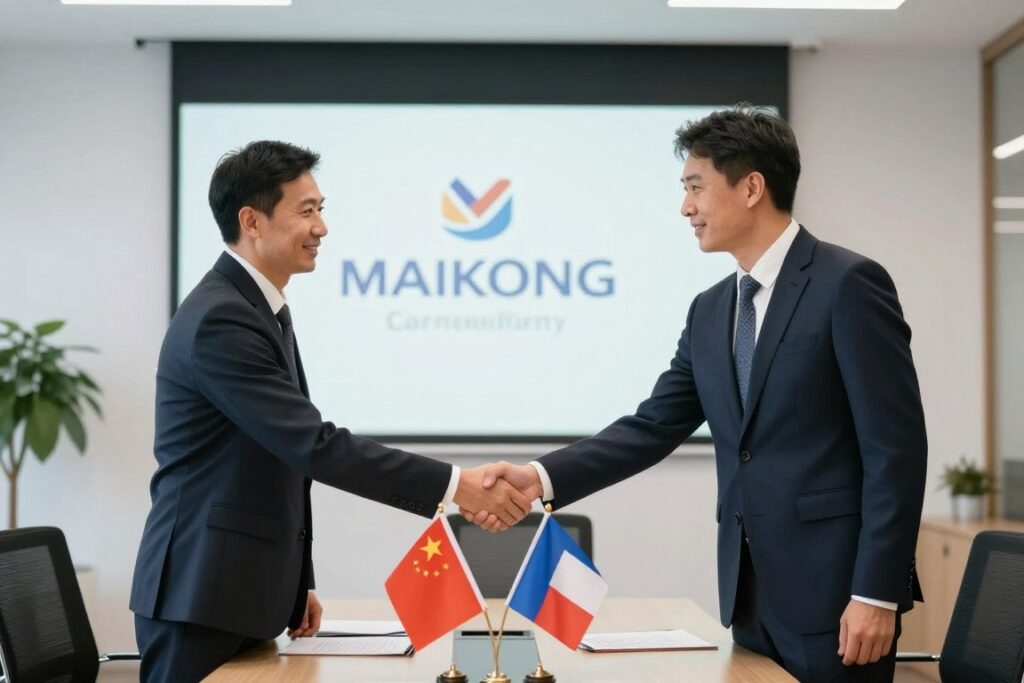 Poignée de main partenariat commercial MAIKONG distributeur France