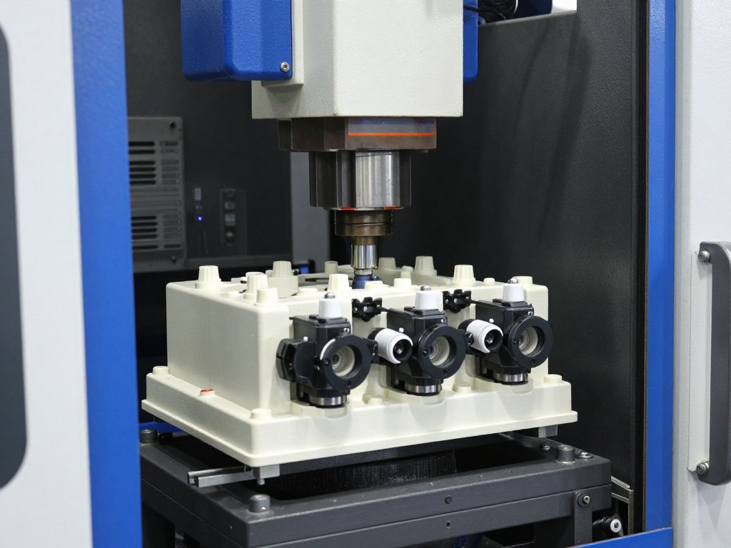 Presse d'injection plastique avec bloc hydraulique et électrovannes