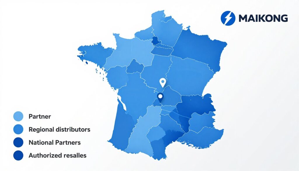 Réseau partenaires MAIKONG carte France zones distribution