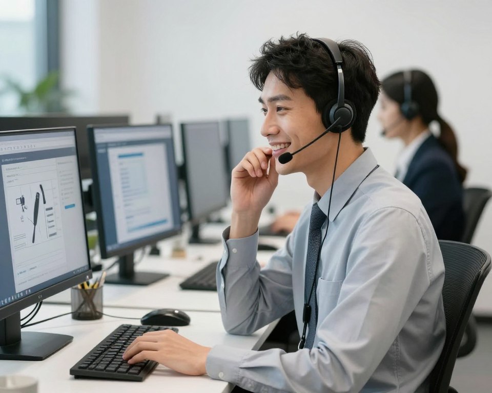 Service client répondant aux demandes