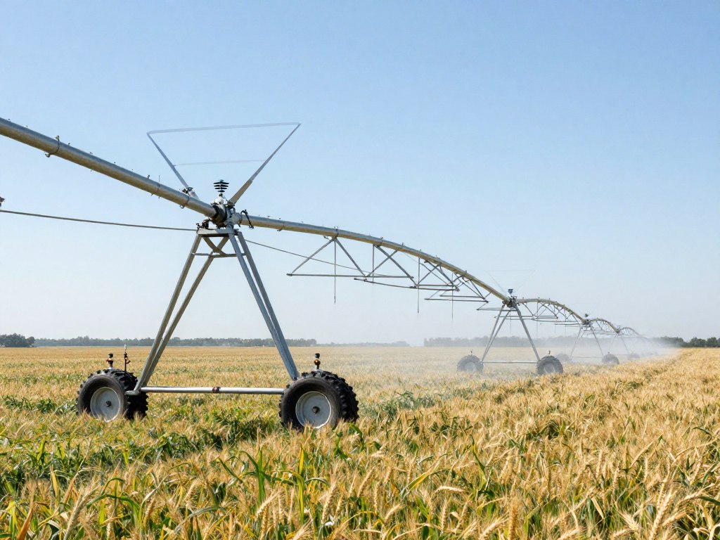 Système d'irrigation automatique pour grandes cultures agricoles