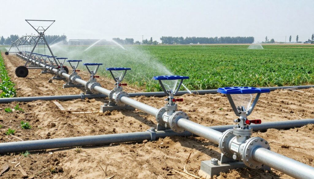 Système irrigation automatique agricole électrovannes MAIKONG champ cultures arrosage