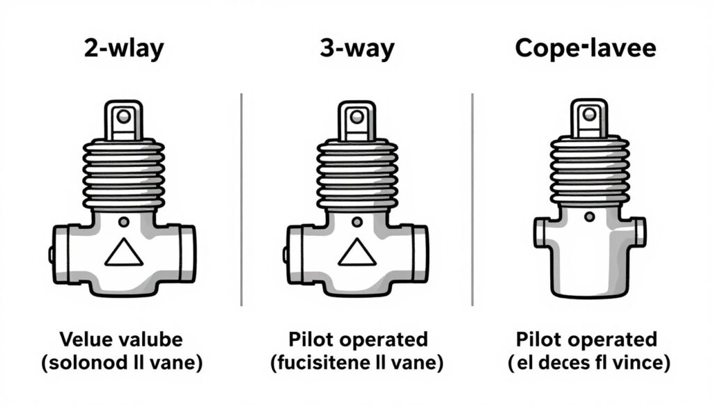 Tableau comparatif symboles électrovannes 2 voies 3 voies et électrovanne pilotée Tableau comparatif symboles électrovannes 2 voies 3 voies et électrovanne pilotée