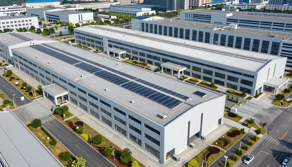 Vue aérienne du site de production MAIKONG à Shenzhen