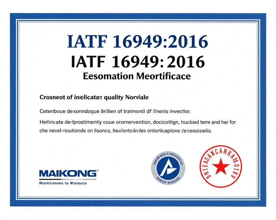 certificat IATF 16949 secteur automobile MAIKONG certificat IATF 16949 secteur automobile MAIKONG