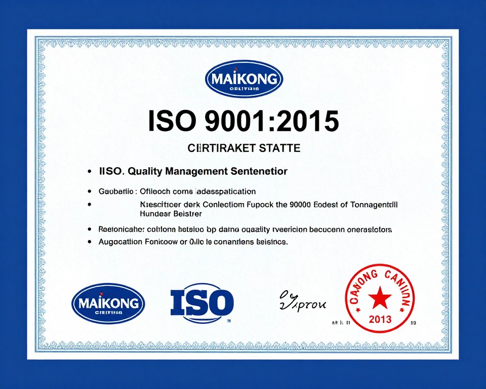 certificat ISO 9001 MAIKONG certificat ISO 9001 MAIKONG