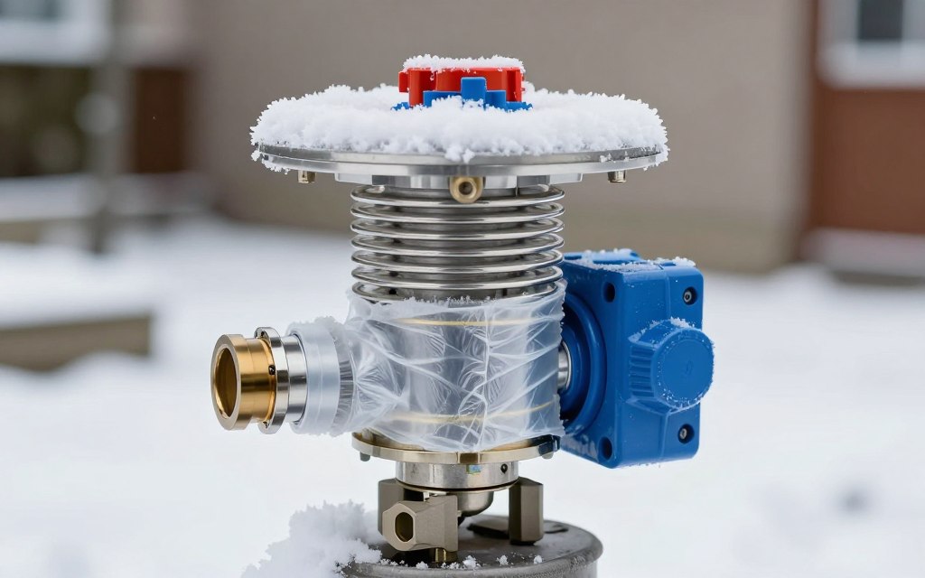 électrovanne avec protection antigel et isolation thermique pour l'hiver