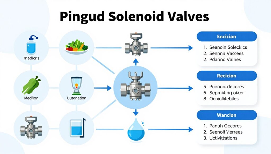 guide visuel de sélection d'électrovannes pneumatiques par application
