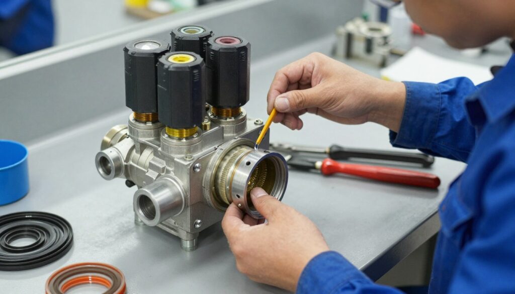 maintenance électrovanne pneumatique démontage nettoyage