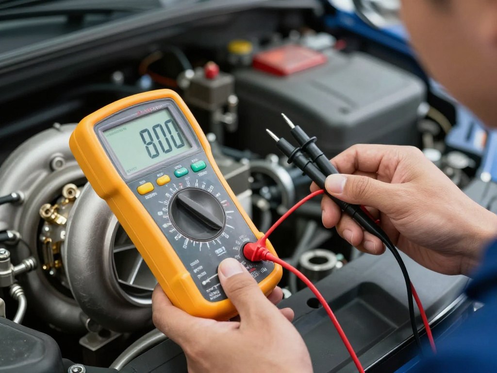 test multimètre sur électrovanne turbo 1.6 hdi