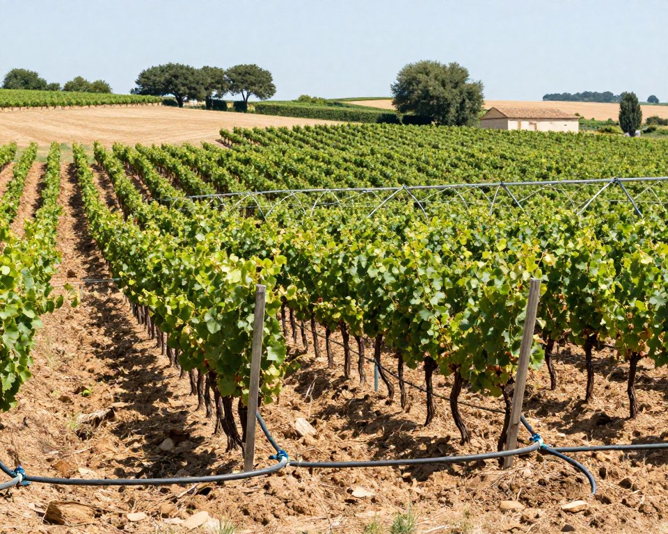 vignoble français système irrigation goutte-à-goutte vignoble français système irrigation goutte-à-goutte