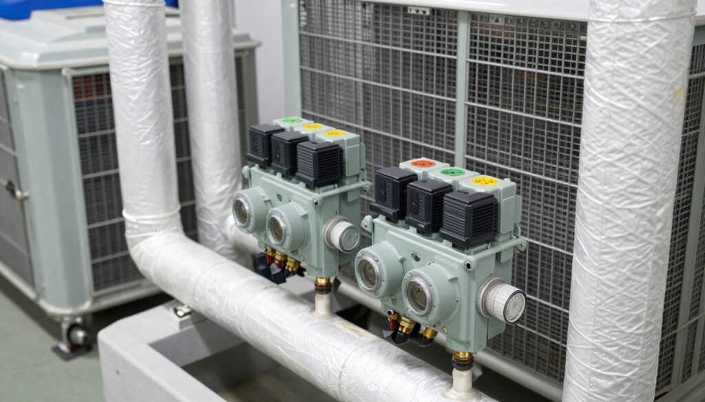 Installation de bobine électrovanne 24V sur système de réfrigération commercial